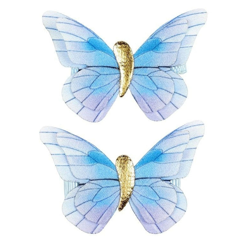 haarklemmetjes Florence vlinder blauw