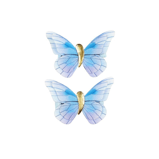 haarklemmetjes Florence vlinder blauw
