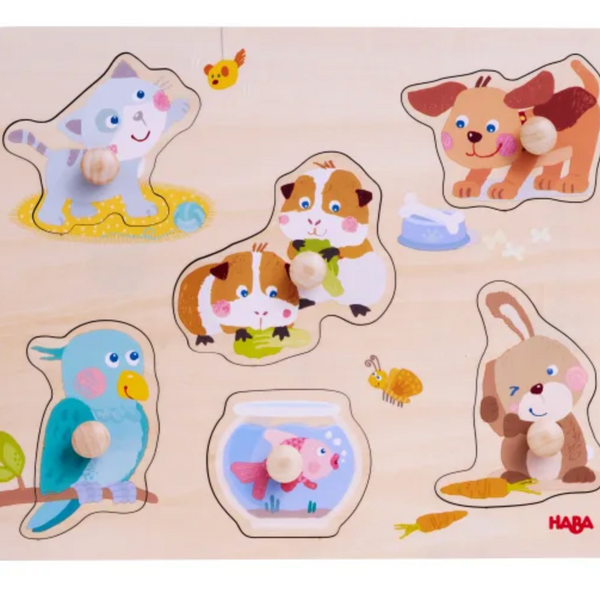 haba, inlegpuzzel, huisdieren