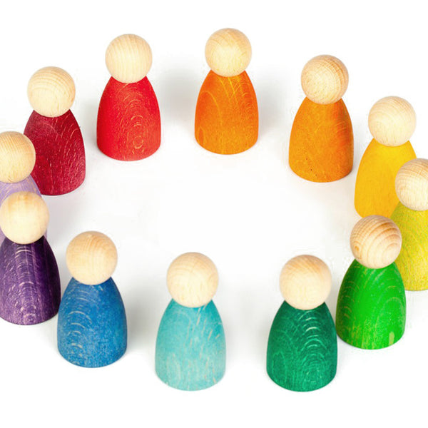 houten nins 12 poppetjes grapat