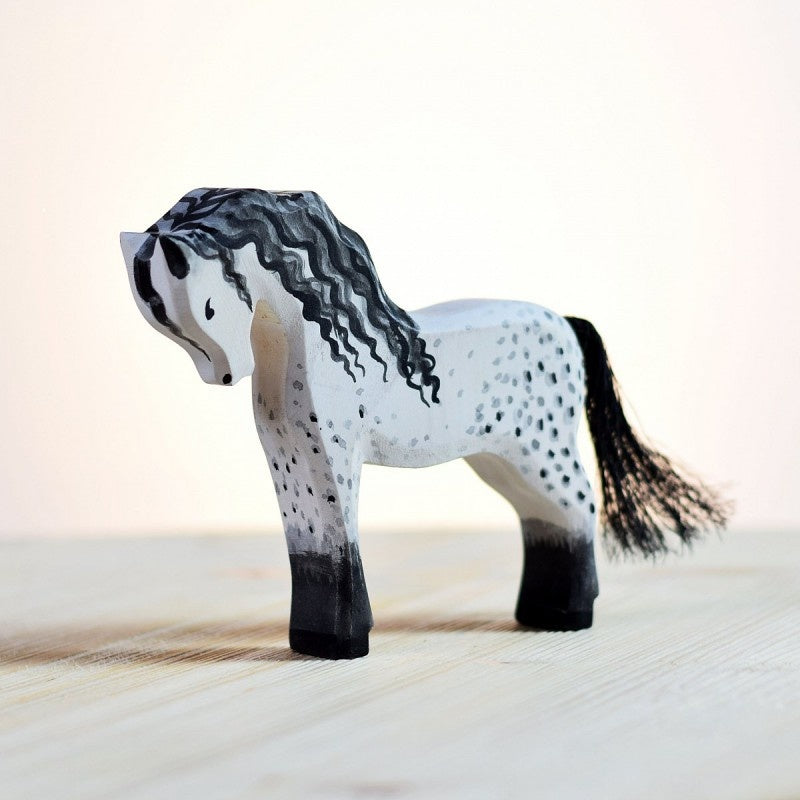 houten paard wit bumbu toys