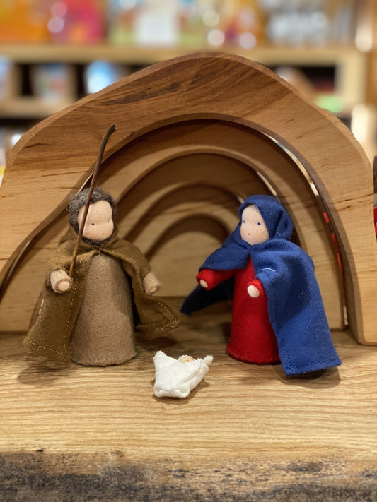 kerststal, Jozef, maria en kindje jezus
