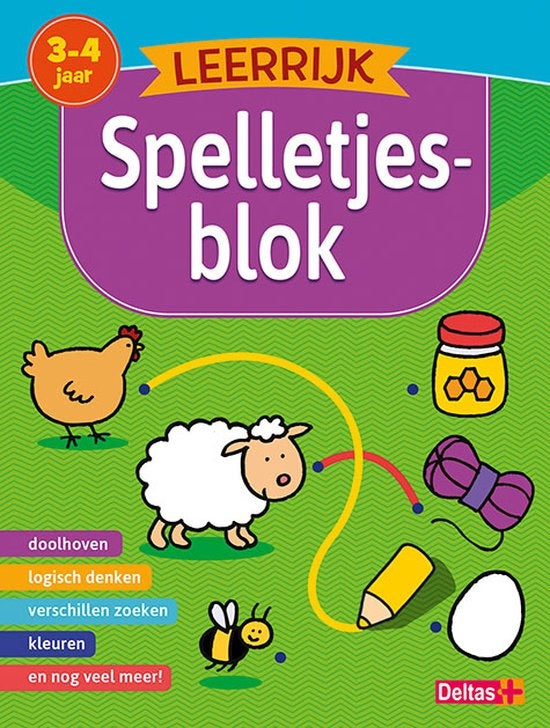 Leerrijk spelletjesblok 3 4  jaar