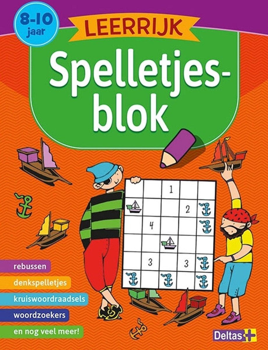 Leerrijk spelletjesblok 8 10  jaar